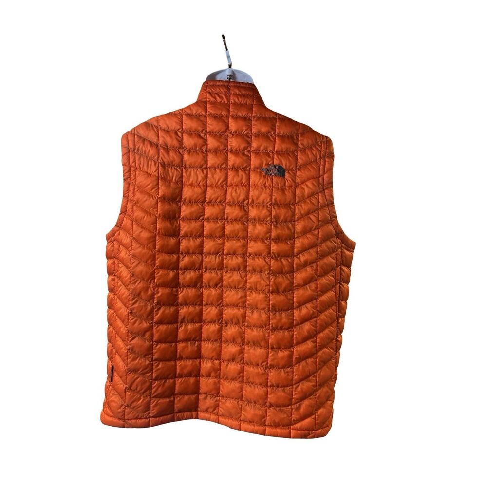 The North Face Puffer Vest Men's Extra Large Orange Thermoball Full Zip - Picture 2 of 13